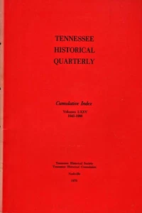 Tennessee Historical Quarterly Cumulative Index: 1942-1966:PreOwned:274 Pages bk - Picture 1 of 1