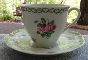 Haviland Limoges French Garden Cup and Saucer Set France - Picture 1 of 4