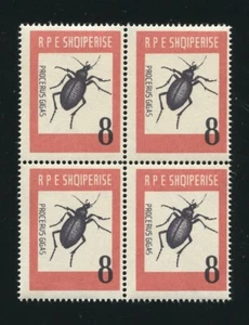Albania 662 Procerus Gigas, bloque de insectos de 4 estampillas MNH 1963 - Imagen 1 de 2