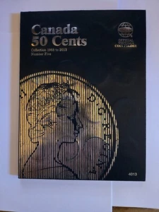 CANADA 50 CENTS 1968 TO 2024 COINS  IN 2 - WHITMAN BOOKS          LQQK - Picture 1 of 9
