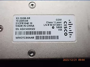 CISCO X2-10GB-SR 10-2205-04 NETWORK CARD - Picture 1 of 3