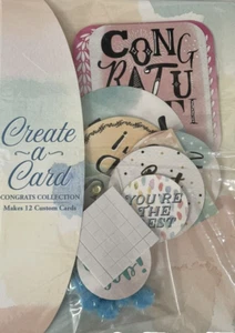 Punch Studio Create A Card Kit Set of 12 Congratulations Theme New Arts & Crafts - Picture 1 of 4