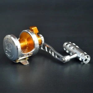 Carrete de arrastre redondo 9+1 BBs 66LBs Max Drag Offshore pesca de agua salada mano derecha - Imagen 1 de 5