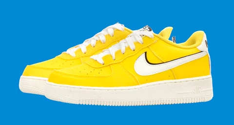 Nike Air Force 1 '07 LV8 Shoes Sneakers DO9786 700 Yellow Men's SIZE 10.5 Cover