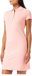 Nautica Women's Easy Classic Short Sleeve Stretch Cotton Polo Dress Pink Medium - Picture 1 of 4