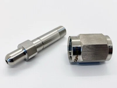 PREECE PRECISION CGA 347 Stainless Steel Nut and Nipple Bottle Fittings Breathing Air 4500 PSI