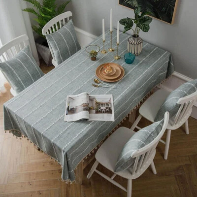 Japanese Style Tablecloth for Kitchen Dinning Tabletop Desk Table Cover Cloth - Image 1 of 4