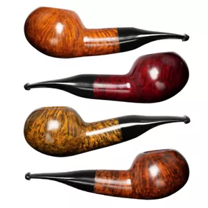 Freihand-briarpfeife Handgemachte Tabakpfeife 9mm Gebogener Stiel Kleine Pfeife - Bild 1 von 24