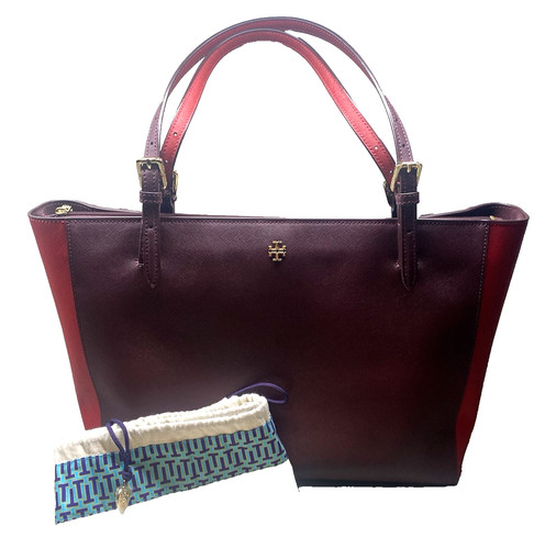 TORY BURCH Saffiano pelle YORK LG tote bag custodia laptop RARA 2 TONI + dust bag