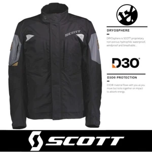 SCOTT Adventure Motorcycle Jacket Scott ADV Terrain Dryo Black Breathable LARGE - Picture 1 of 7