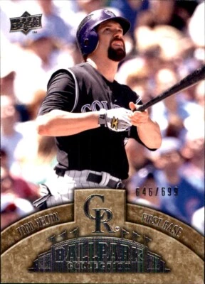 2009 Upper Deck Ballpark Collection #68 Todd Helton SERIAL #646/699 ROCKIES - Image 1 of 2