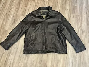 Schwarze Calvin Klein Lederjacke - XL - Bild 1 von 4