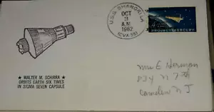 Firmato "Project Mercury Event Cover", indirizzato, USS SHANGRIL (10-03-1963) 4c - Foto 1 di 3