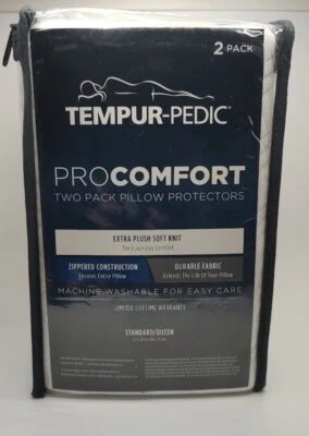 Tempur-Pedic ProComfort (2 pack) Pillow Protectors Standard/Queen - NIP - Image 1 of 3