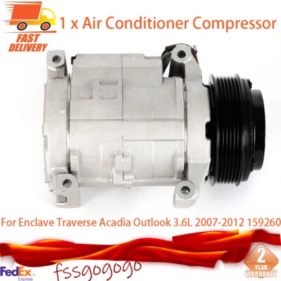 FOR Buick Enclave 2008-2012, GMC Acadia V6 Chevy Traverse, Saturn A/C Compressor - Image 1 of 4