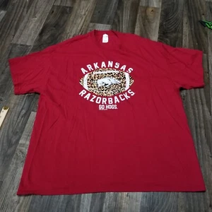 Arkansas Razorbacks Shirt Womens Red Crew Neck Short Sleeve 2XL NCAA Football - Picture 1 of 10