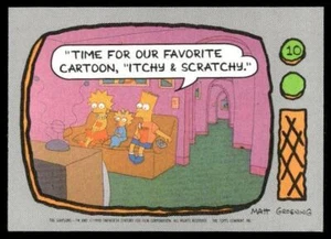 1990 Topps The Simpsons #10 Time for our favorite cartoon NM+ - Picture 1 of 2