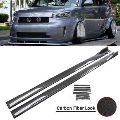 Carbon Fiber Side Skirt Rocker Panel Splitter For Scion xB Polypropylene M Foto 1 de 4