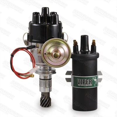 Distributore Elettronico Lotus Twin Cam Nero Viper Bobina Anti Zavorra Motore Kent - Immagine 1 di 4