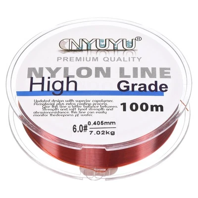 109Iarde/328FT Nylon Filo Pesca Lenza,16Lb Monofilamento Corda Filo,Vino Rosso - Immagine 1 di 4