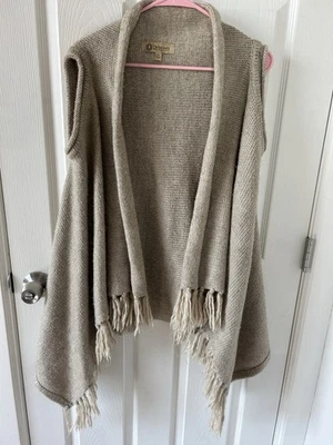 Democracy Fringed Sleeveless Sweater Vest, Size XL - Image 1 of 4