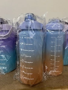 64 oz Large Capacity Water Bottle. BPA Free (Orange blue) - Picture 1 of 9