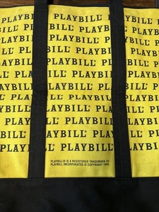 Playbill (Broadway) Large Yellow Zippered Canvas Tote Bag 1994 - Picture 1 of 14