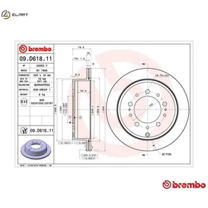 2x BRAKE DISC 09.D618.11 FOR LEXUS TOYOTA SEQUOIA LAND/CRUISER/200/SUV TUNDRA - Picture 1 of 10