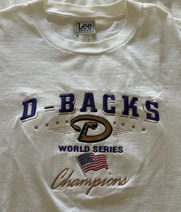 Arizona Diamondbacks World Series Champions Herren T-Shirt weiß XL Vintage Lee - Bild 1 von 3