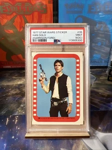 1977 Topps Star Wars Han Solo (Harrison Ford) No. 35 Sticker PSA 9 (OC) - Picture 1 of 2