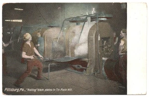 "PITTSBURG" PA Postkarte BLECHTELLERMÜHLE nach Wullner auf Kingsdale St in BOSTON MA - Bild 1 von 2