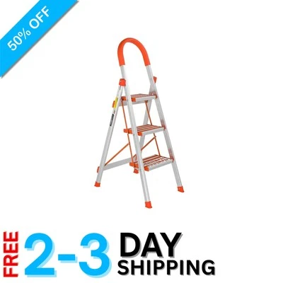 Elegant 3-Step Foldable Step Stool - Lightweight Aluminum, 350lbs Capacity - Image 1 of 4