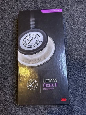 New Authentic 3M Littmann Classic III 27" Stethoscope Black 5620 - Image 1 of 3