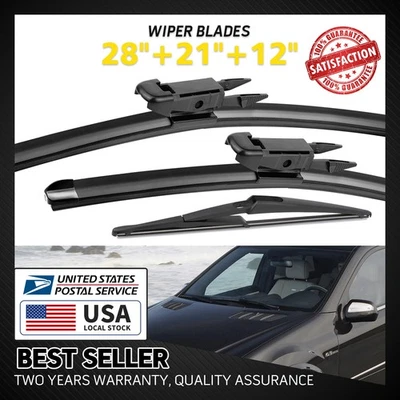 28"+21"+12"Wiper Blade Set for 2007-2011 Mercedes-Benz ML63 AMG GL450 Replace - Image 1 of 4