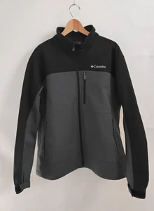Columbia Men Size XL Ascender Softshell Jacket Gray Fleece Lined Wind Resistant - Picture 1 of 10