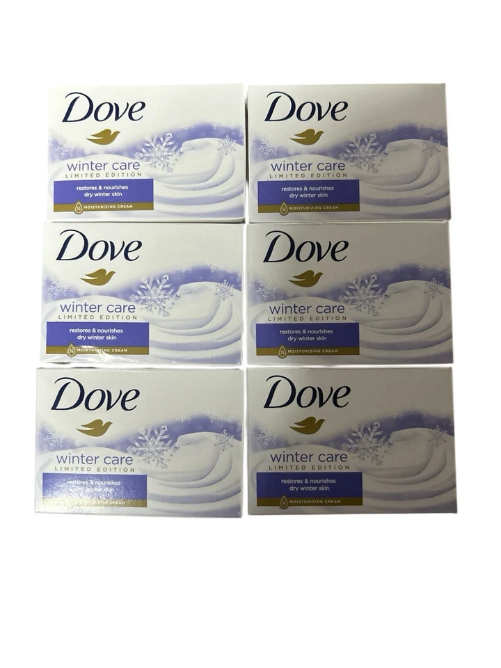 Jabón en barra de belleza edición limitada Dove WINTER CARE 6 barras 4 oz cada una nuevo Foto 1 de 1