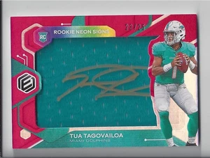 2020 Panini Elements Rookie Neon Signs Tua Tagovailoa RPA Auto #/25 RC Dolphins - Picture 1 of 2