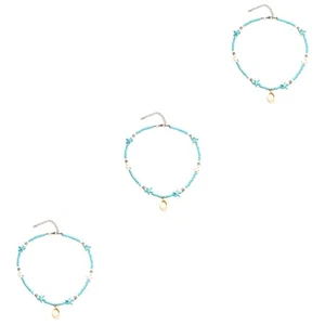  3 Pack Beach Jewellery for Women Necklace Seashell Conch Choker Girls - Picture 1 of 12