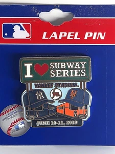 2019 I Love Subway Series Pin NY Yankees vs Mets at Yankee Stadium June 10-11 - Picture 1 of 2