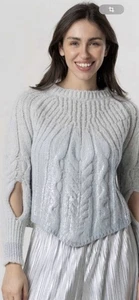 Jersey de punto gris/plata elisa cavaletti NUEVO M - Imagen 1 de 4