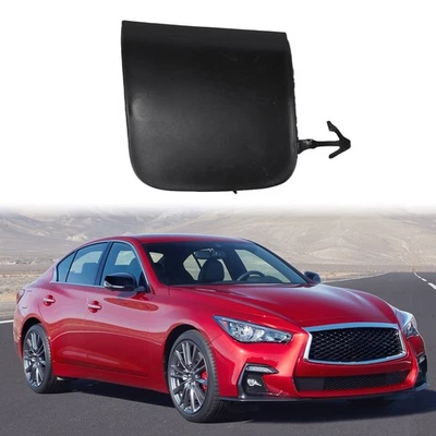 Cubierta de gancho de remolque de parachoques delantero negra para Infiniti Q50 2018 2022 certificado ISO9001 Foto 1 de 4