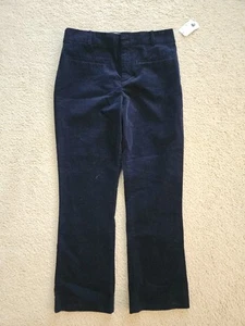 Anthropologie The Essential Collection Navy Blue Crop Corduroy Pants Size 8 - Picture 1 of 5