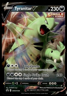 Pokemon TCG SWSH: Sword & Shield Promo Cards #SWSH109 Tyranitar V NM - Image 1 of 2