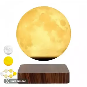 Summer Maglev Moon Light ,Magnetic Floating Moon Night Light With 3- Colors ,3D - Picture 1 of 9