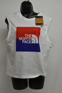 NUEVO tanque para mujer The North Face bandera blanca talla grande nuevo con etiquetas - Imagen 1 de 6