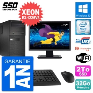 PC Tour Dell XE2 Ecran 27" Intel Xeon E3-1225V3 RAM 32Go SSD 2To Windows 10 Wifi - Imagen 1 de 9