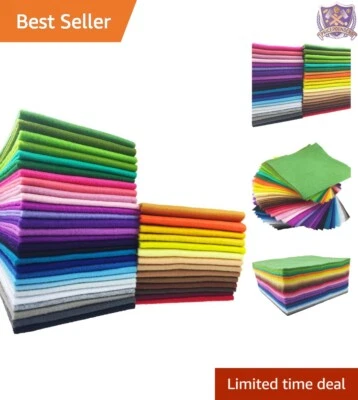 42pcs Felt Fabric Sheets Assorted 10x10in DIY Craft Squares Nonwoven Sewing - Image 1 of 4