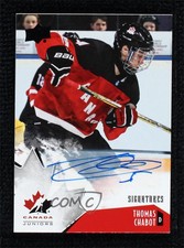 2015 Upper Deck Team Canada Juniors Black Foil Auto /5 Thomas Chabot #24 Auto