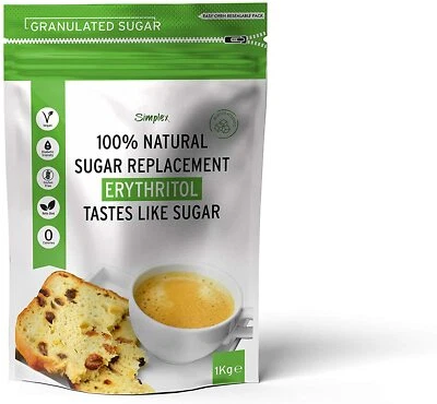  100% Natural Erythritol Sugar Replacement 1Kg (2.2 lb) Granulated Sugar - Zero  - Image 1 of 4