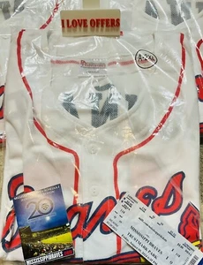 (1) /1000 RONALD ACUNA JR MISS BRAVES #13 TRIKOT 2XL MIT SPIEL TICKET SPIELPLAN SELTEN - Bild 1 von 13